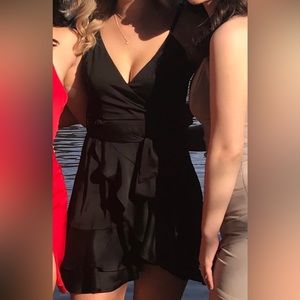 Black Hello Molly Wrap Dress